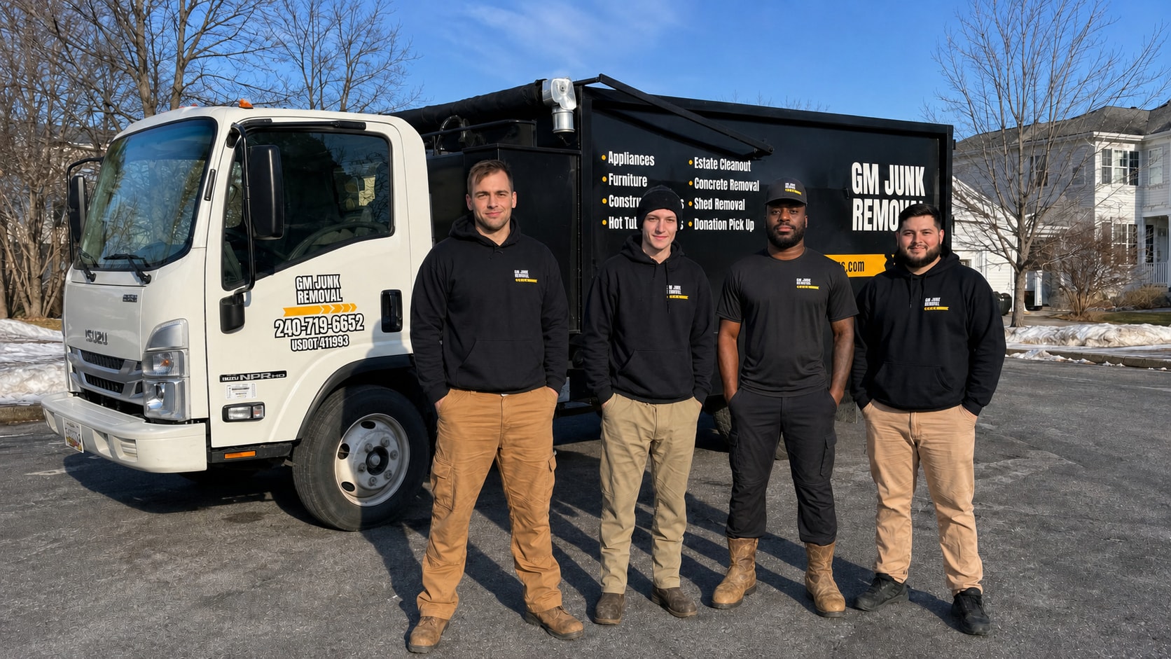 The crew with their truck
